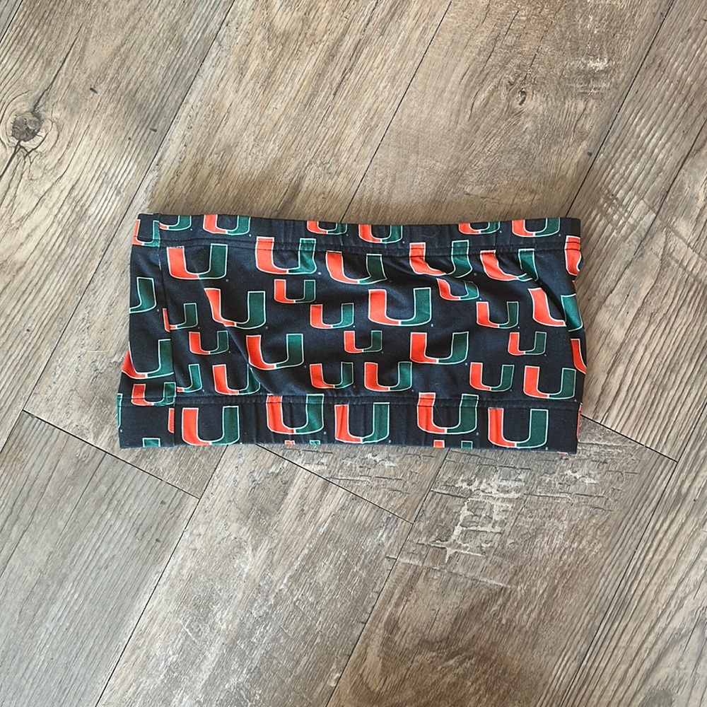University of Miami, UMiami School Logo Crop / Tube Top, Size: M, Color: Black
